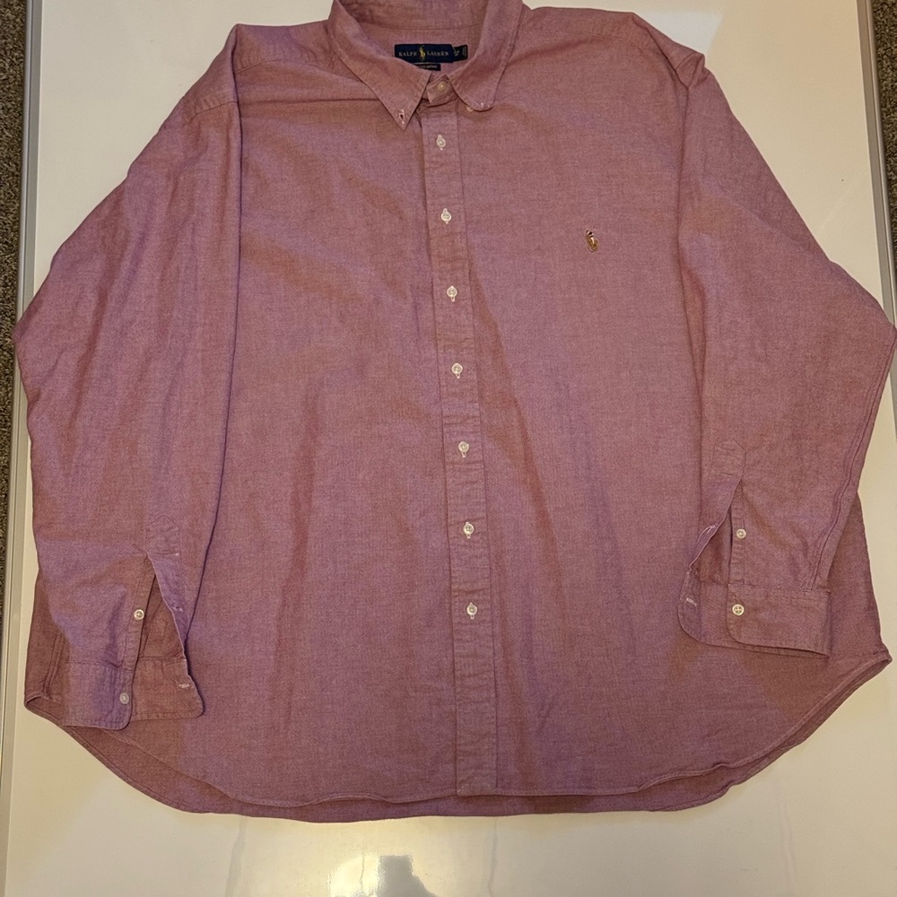 Ralph Lauren Men's Casual Pink Button Down Shirt